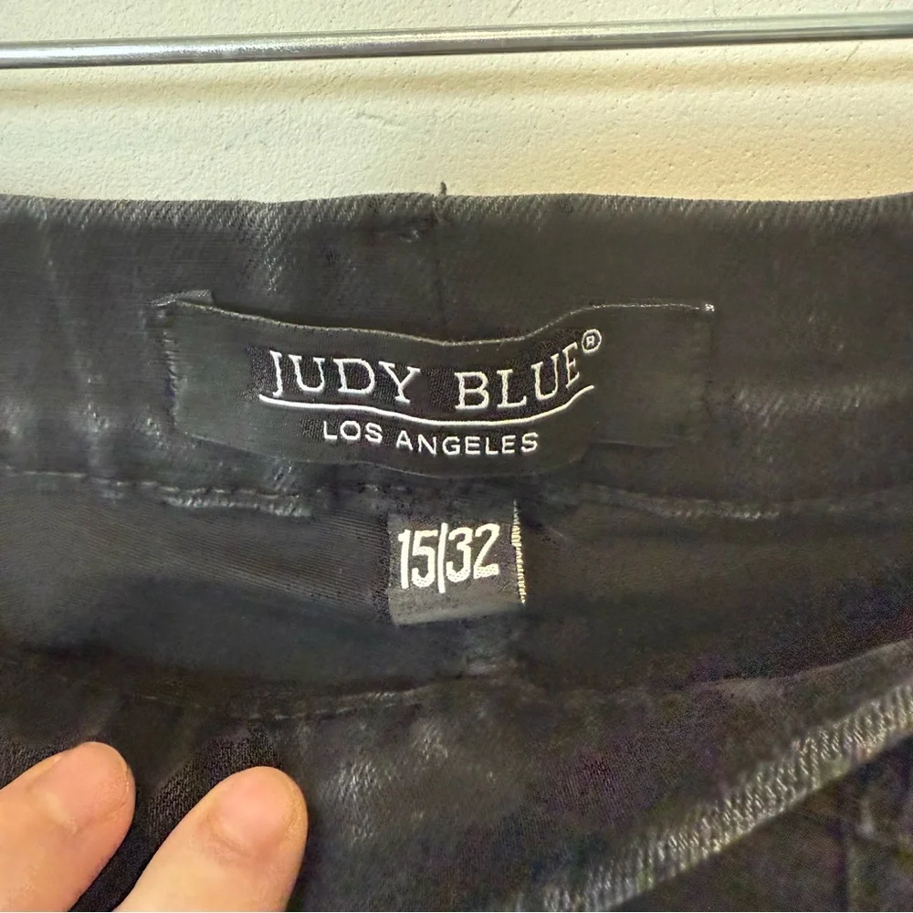 Judy Blue Black Pull On Flare Jeans Womens Plus Size 15 32 Wide Leg Festival - Picture 4 of 10